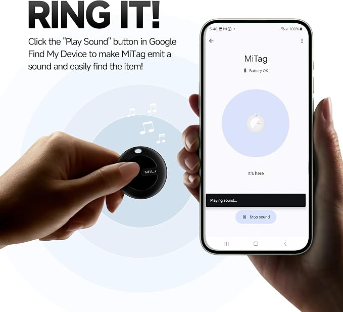 MiLi MiTag Bluetooth Tracker for Android, Google Certified Key Finder/Luggage - Image 4