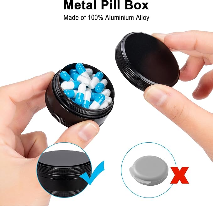 Portable Pill Box Metal Pill Case - Image 6