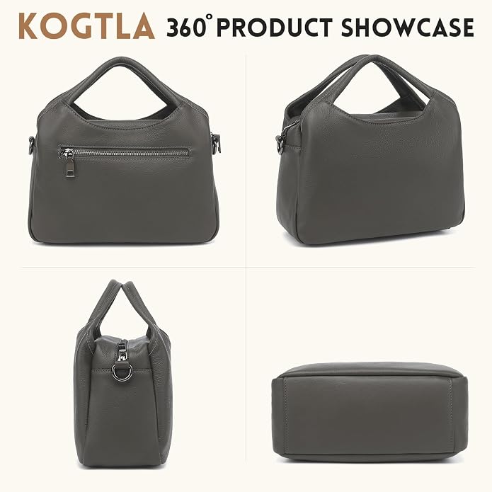 KOGTLA Genuine Leather Purses for Women, Crossbody Shoulder Bags - Image 3