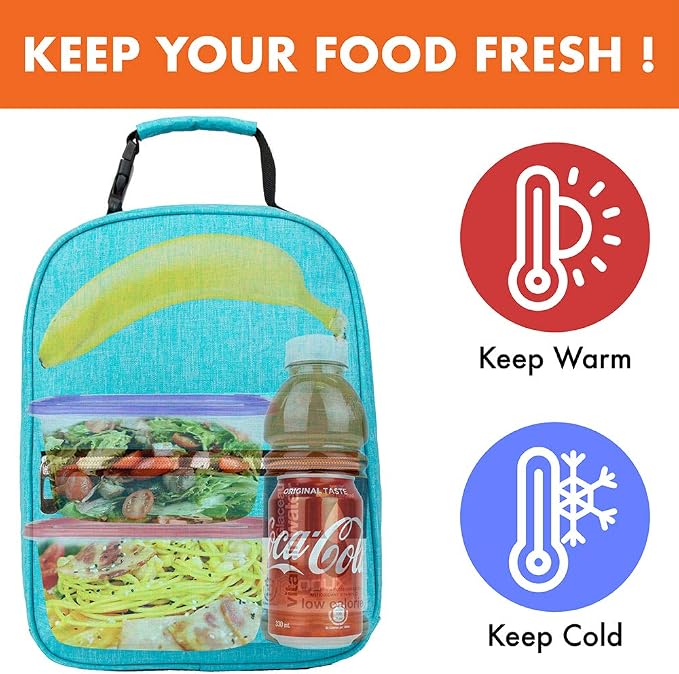 opux Lunch Box for Girls Boys Kids, Insulated Leakproof Lunch Bag, Reusable - Image 7