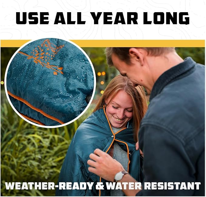 Wise Owl Outfitters Outdoor Camping Blanket – Lightweight Packable Puffy Quilt - Image 4