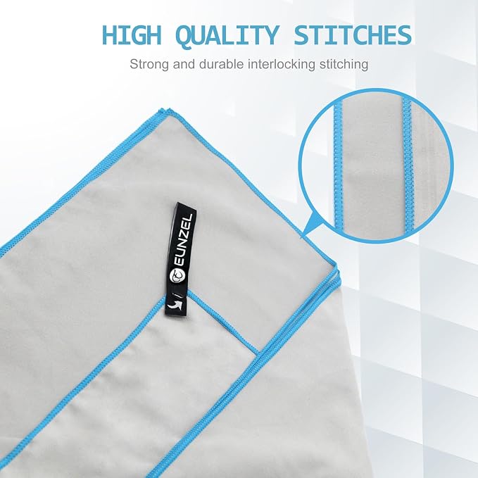 Eunzel Quick Dry Camping Towel, Microfiber Travel Towel 3 Size at 1 Pack - Image 3