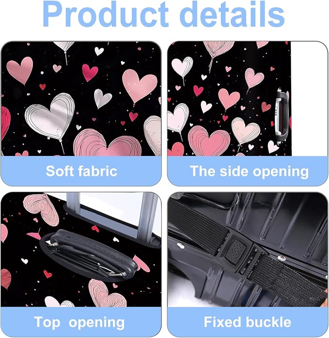 Luggage Cover Washable Suitcase Protector Anti-Scratch, Stretchable Fit - Image 3