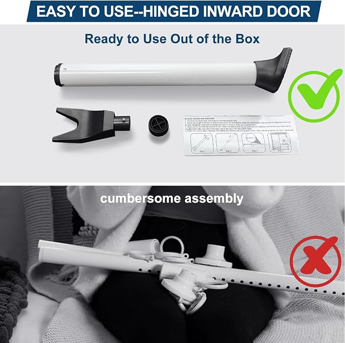Rerishom Door Security Bar, Door Stoppers Security bar, Heavy Duty Door Lock - Image 8