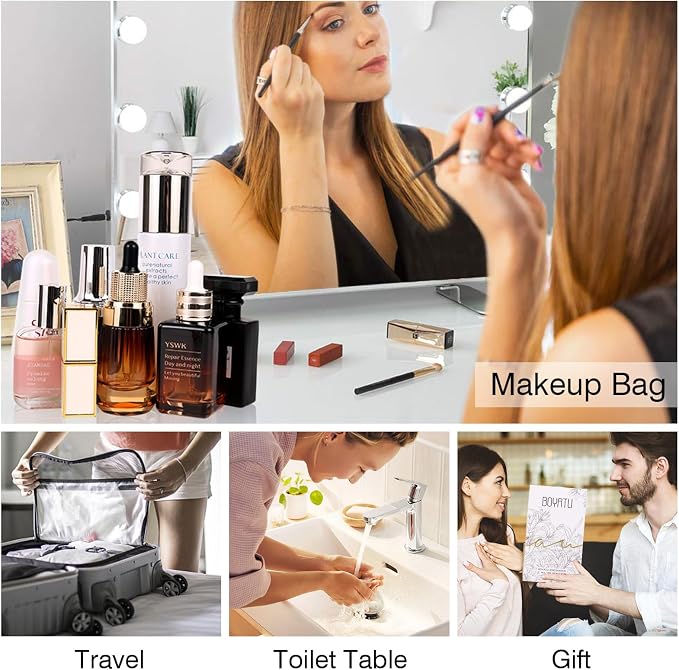 BOYATU Travel Makeup Bag Organizer Cosmetic Bag: 3 Pcs Set Make up Bags - Image 8
