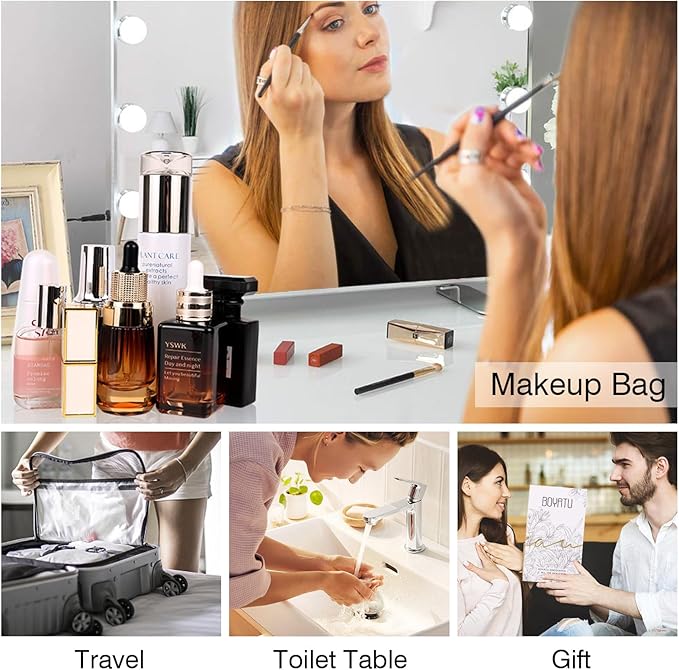 Travel Makeup Bag Organizer Cosmetic Bag: 3 Pcs Set Make up Bags - Image 9