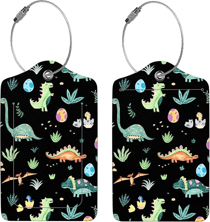 2 Pcs Luggage Tags for Suitcases, PU Leather Cruise Ship Luggage Tags - Image 4