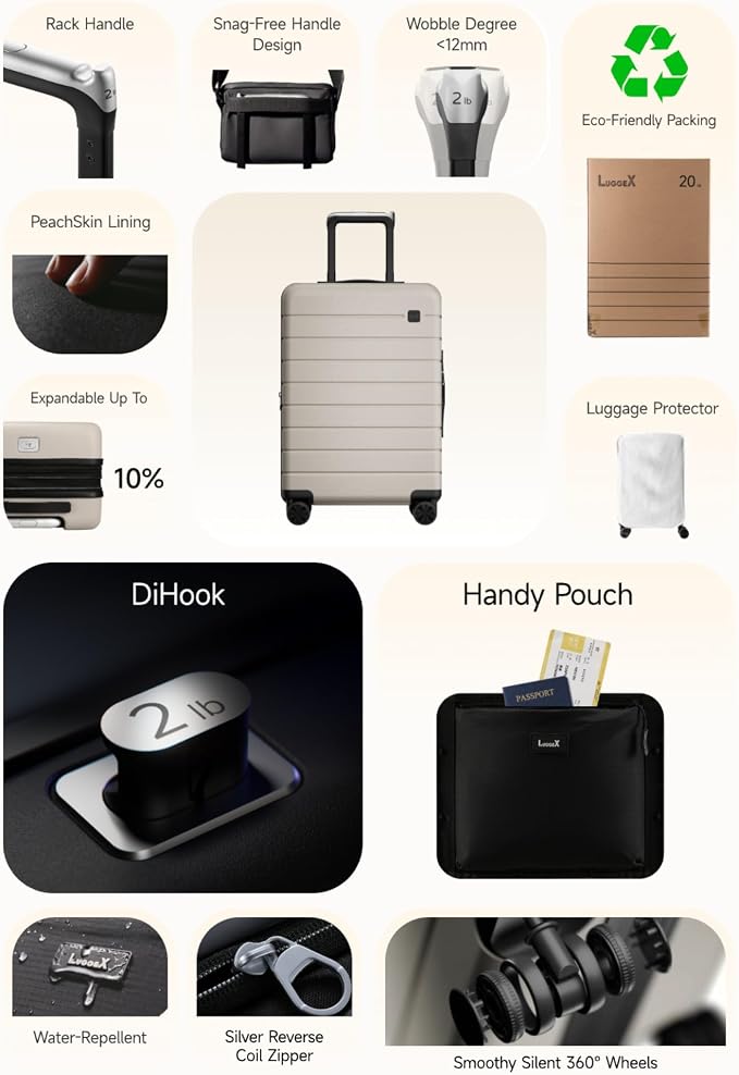 LUGGEX Carry On Luggage HUP3, Accelerate Access - Image 4