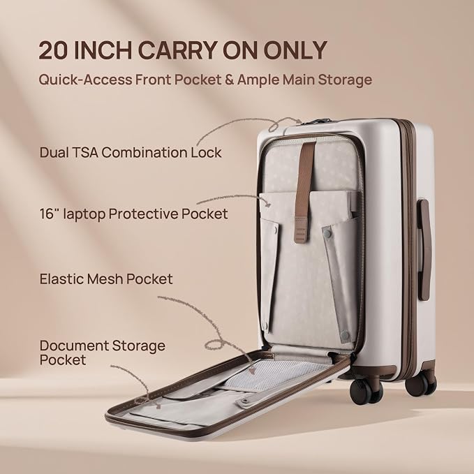 NINETYGO Carry On Luggage 22x14x9 Airline Approved, 20 Inch Suitcase - Image 4