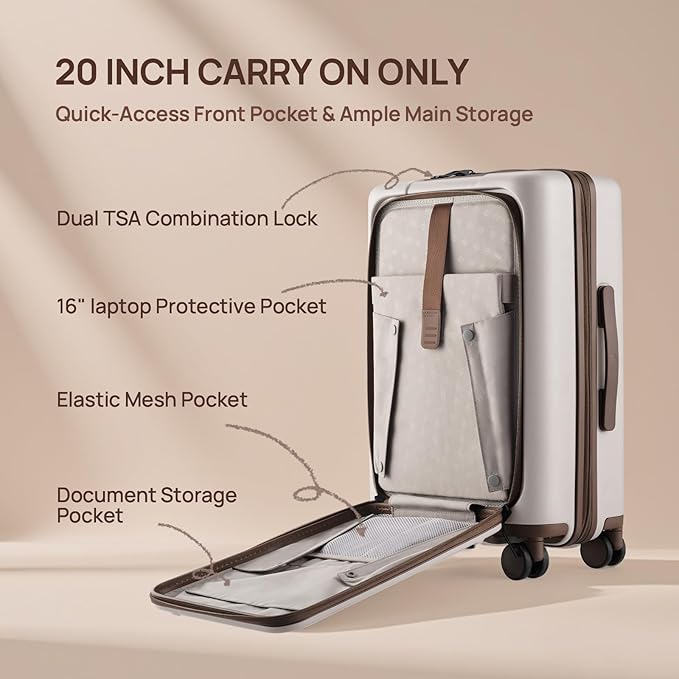 NINETYGO Medium Checked Luggage 25 Inch, Flat Top Opening Checking In Luggage - Image 5