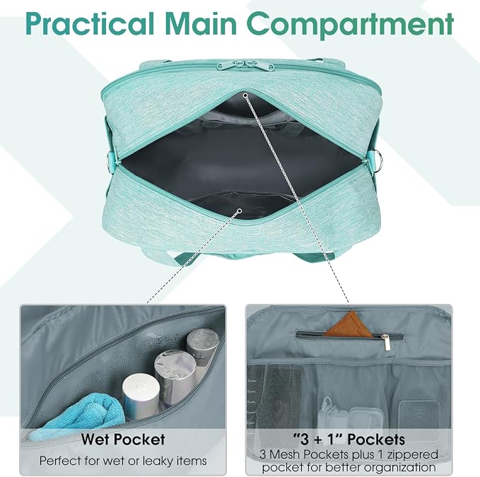 Narwey 18" Carry on Bag with Laptop Compartment 14 Inch Travel Duffel Bag - Image 4