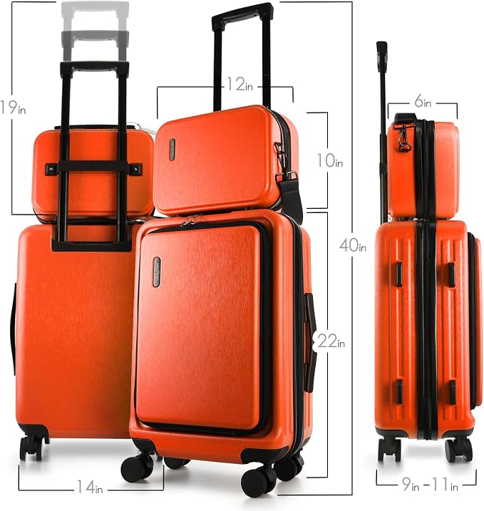 22 Inch Carry On Luggage 22x14x9 Airline Approved, Carry On Suitcase - Image 2