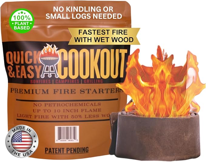 Start Fires Fast with Zero Effort! The Most Powerful Fire Starter You Will Ever by QuickEasyCookout