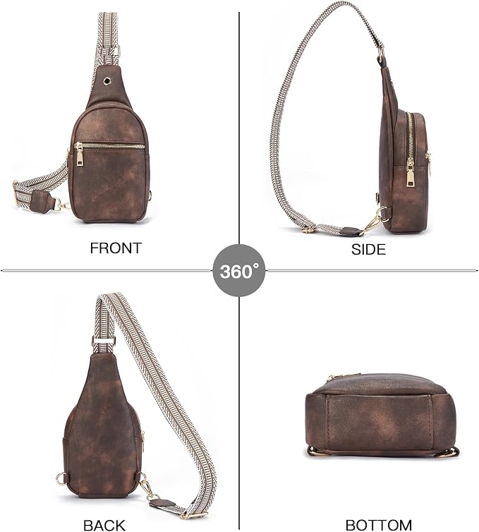 Telena Small Sling Bag for Women Leather Crossbody Fanny Packs Chest Bag for - Image 7