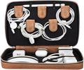 Medicine Handmade Leather Cable Organizer Bag – Full-Grain Leather Travel Tech by TORONATA