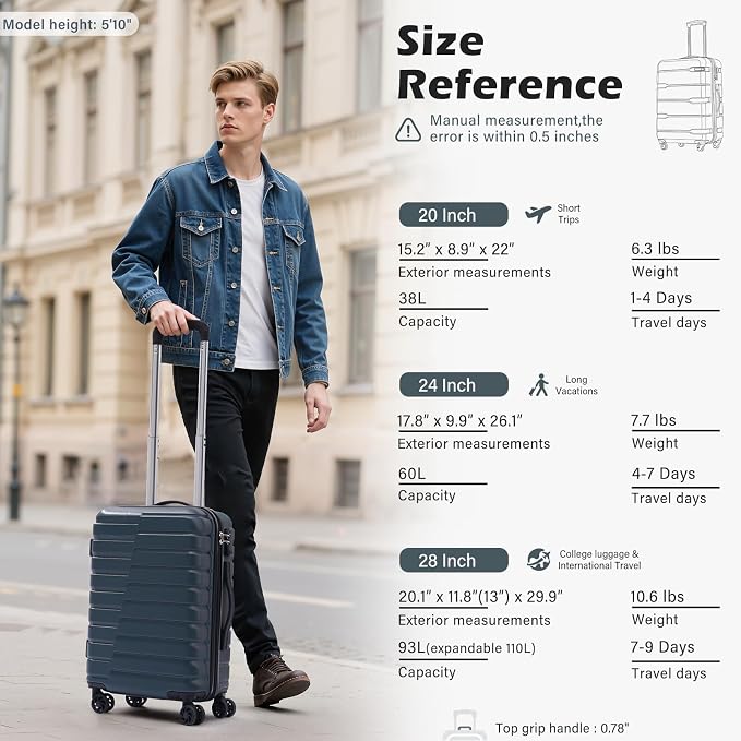 Coolife Carry On Luggage Airline Approved - Image 9