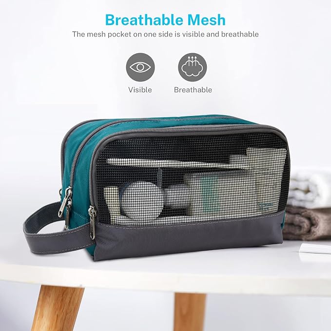 Gonex Travel Toiletry Bag Nylon, Dopp Kit Shaving Bag Toiletry Organizer - Image 4