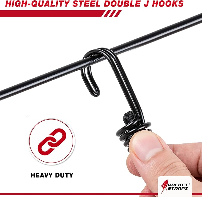 Rocket Straps - Ultimate Outdoor Bungee Cord Assortment - Heavy Duty Set of 12 - Image 5