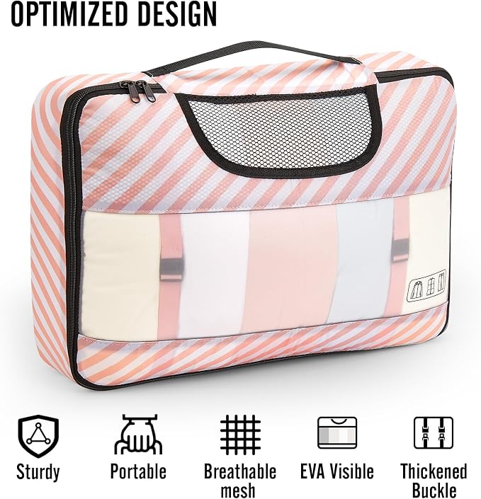 Veken 10 Set Packing Cubes for Travel Essential, Suitcase Organizer Bags in 4 - Image 4