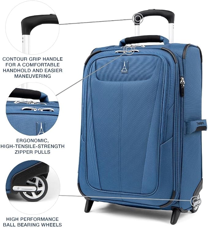 Travelpro Maxlite 5 Softside Expandable Upright 2 Wheel Carry on Luggage - Image 2