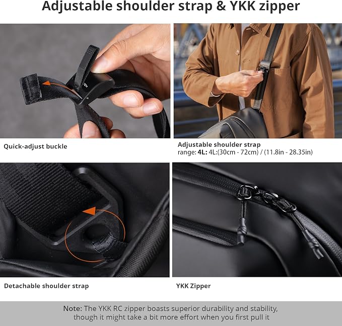 PGYTECH OneGo Solo V2 Camera Sling Bag, 4L Camera Chest Bag Crossbody Fanny Pack - Image 4
