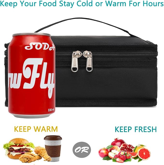 FlowFly Small Insulated Lunch box Portable Soft Bag Mini Cooler Thermal Meal - Image 3