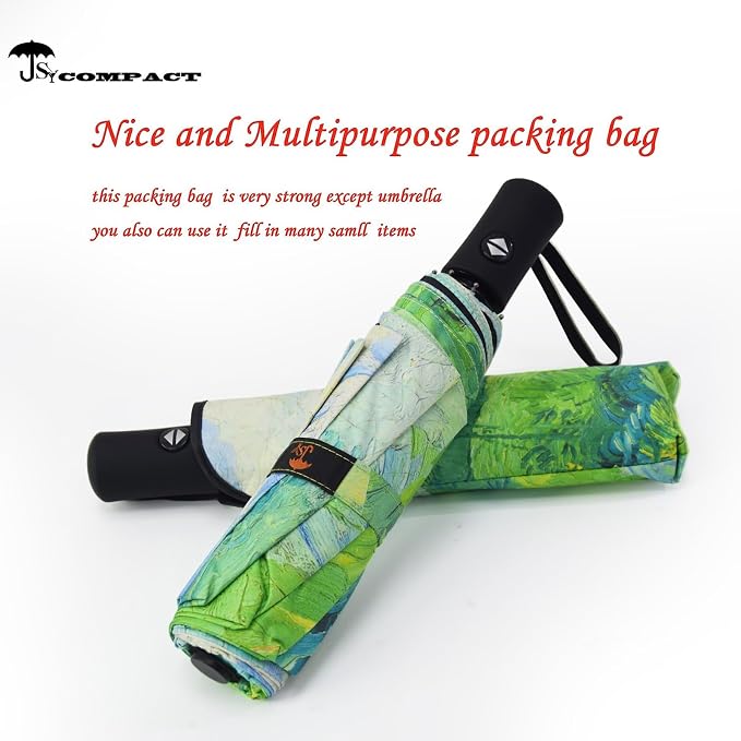SY COMPACT Travel Umbrella Windproof Automatic Umbrellas Small Compact UV Sun - Image 4