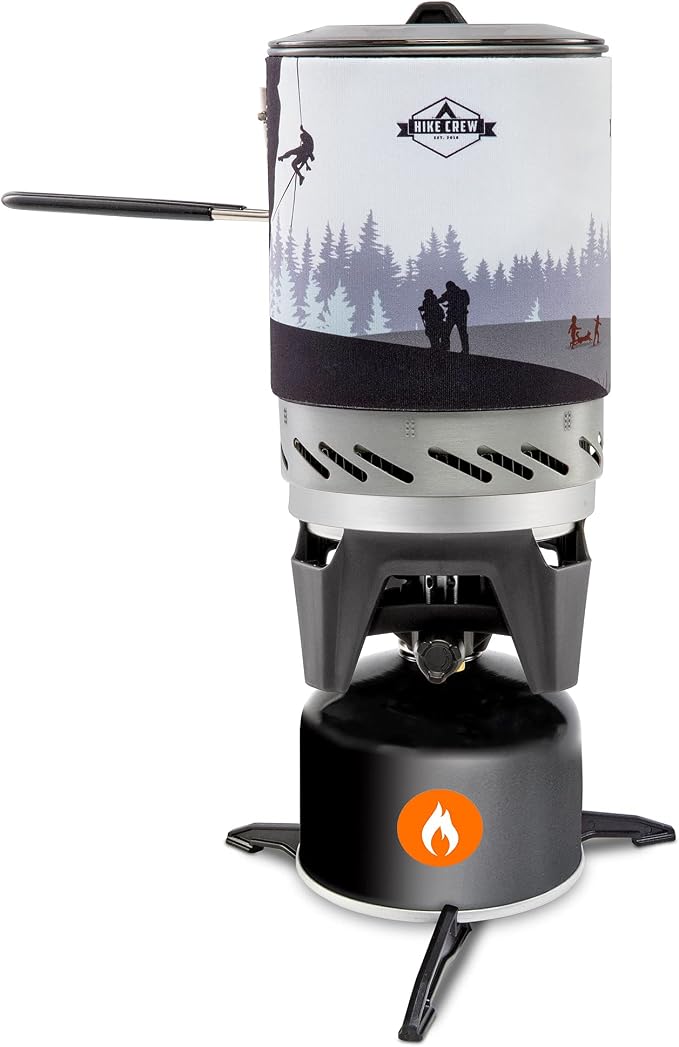 HikeCrew Portable Gas Powered Stove top & Cooking System, Compact Camping by HikeCrew