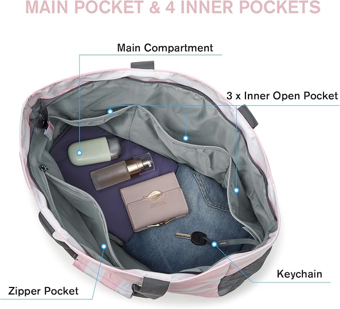 G4Free Beach Bag, Waterproof Sandproof Beach Tote Bag, Large Capacity Foldable - Image 5