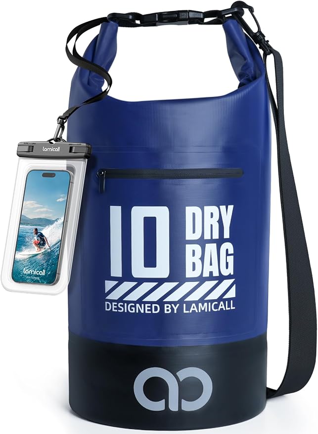 Lamicall Dry Bag Waterproof Backpack - 5L/10L/20L/30L/40L Roll Top Waterproof by Lamicall