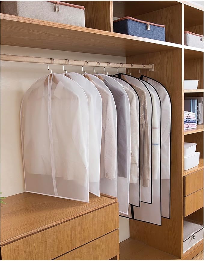 Garment Bags for Hanging Clothes Suit Bags for Closet Storage, Plastic - Image 6