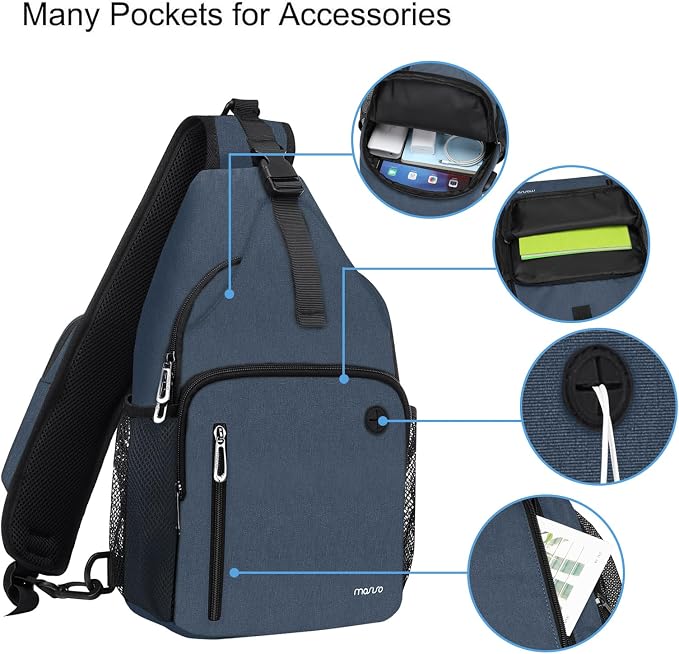 MOSISO Sling Backpack Bag, Crossbody Shoulder Bag Travel Hiking Daypack Chest - Image 3