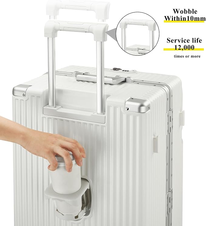 feilario 30in Super Large Captain Aluminum Frame Hardside Spinner Wheels Luggage - Image 3