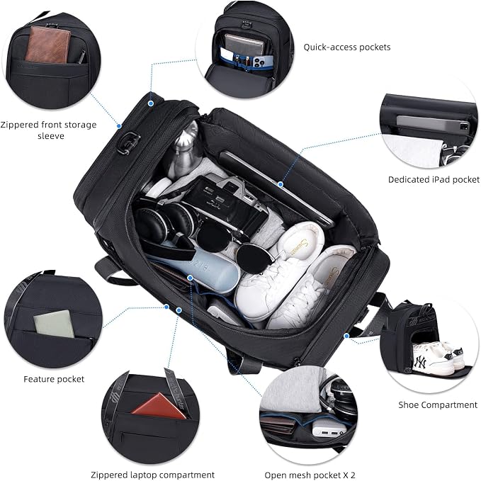 Gym Bags for Men Women, 42L Large Travel Duffle Bag, Carry On Bag for Airplanes - Image 3