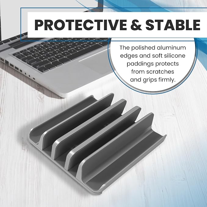Multiple Laptop Holder Vertical – Adjustable Laptop Vertical Stand Holds 5 - Image 6