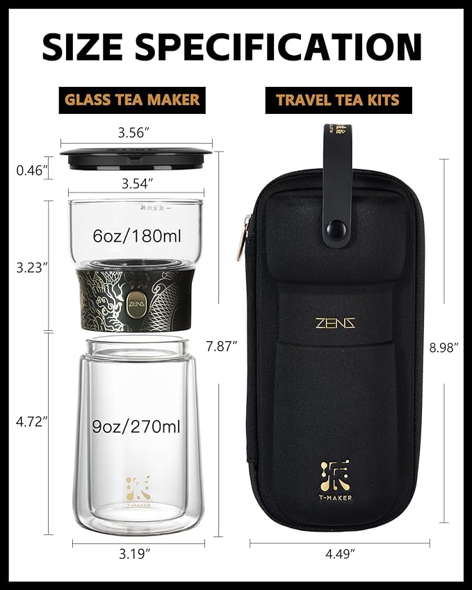 ZENS Cool Glass Teapot with Infuser, Smart One Touch Tea Maker - Image 5