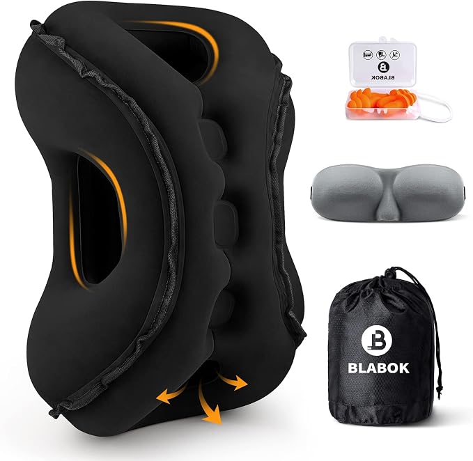 Inflatable Travel Pillow, Support Head, Used by BLABOK