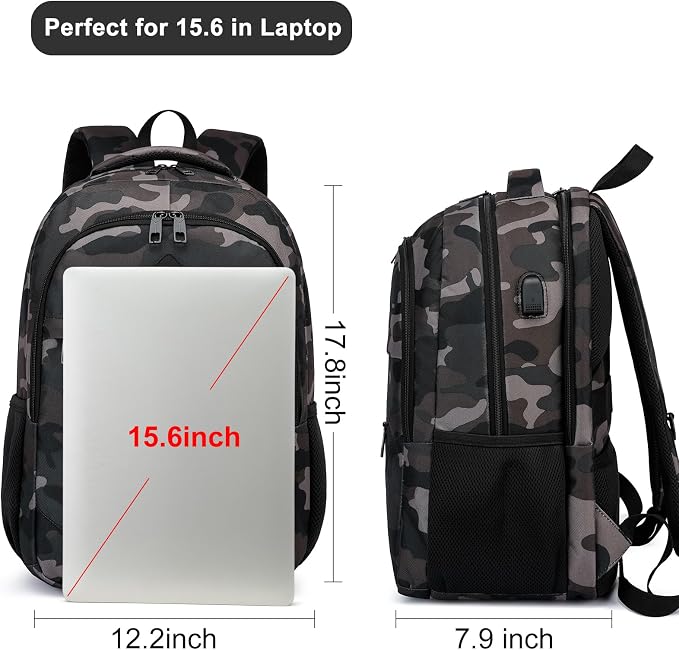 Backpack for Boys Men, School Backpack for Teens Girls, Lightweight Casual High - Image 5