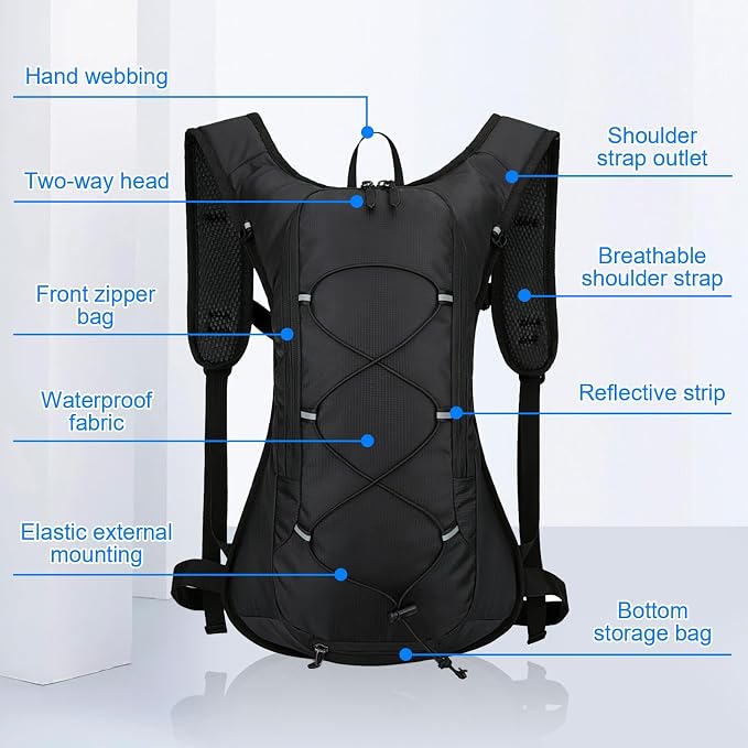 Hydration Backpack, Cycling Backpack Outdoor, Lightweight Hydration Pack - Image 3