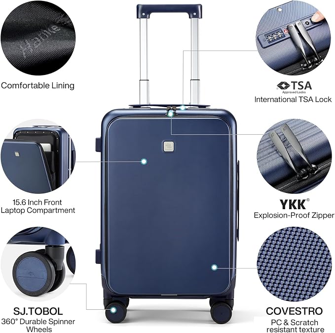 Hanke 20 Inch Carry On Luggage - Image 2