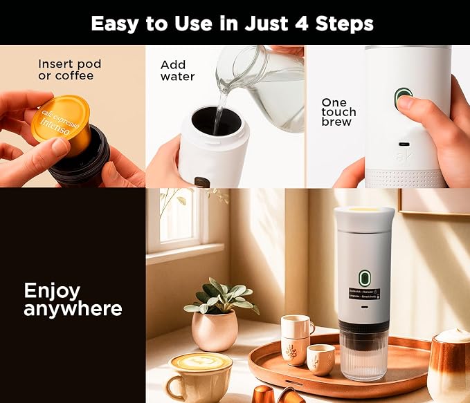 3-in-1 Portable Coffee Maker – Electric Espresso Machine - Image 3