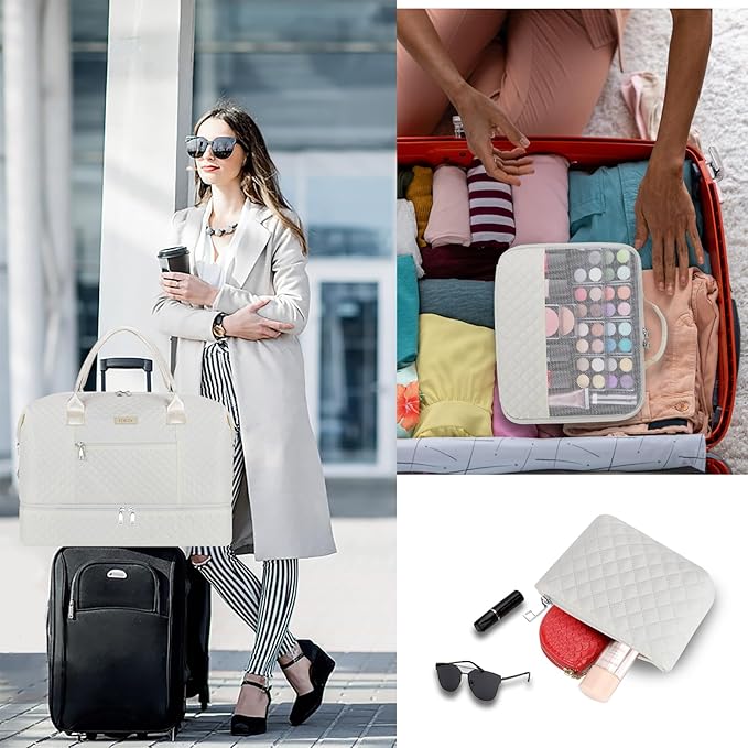 Weekender Bag for Women, Travel Duffel Bag Carry On Overnight Bag - Image 2