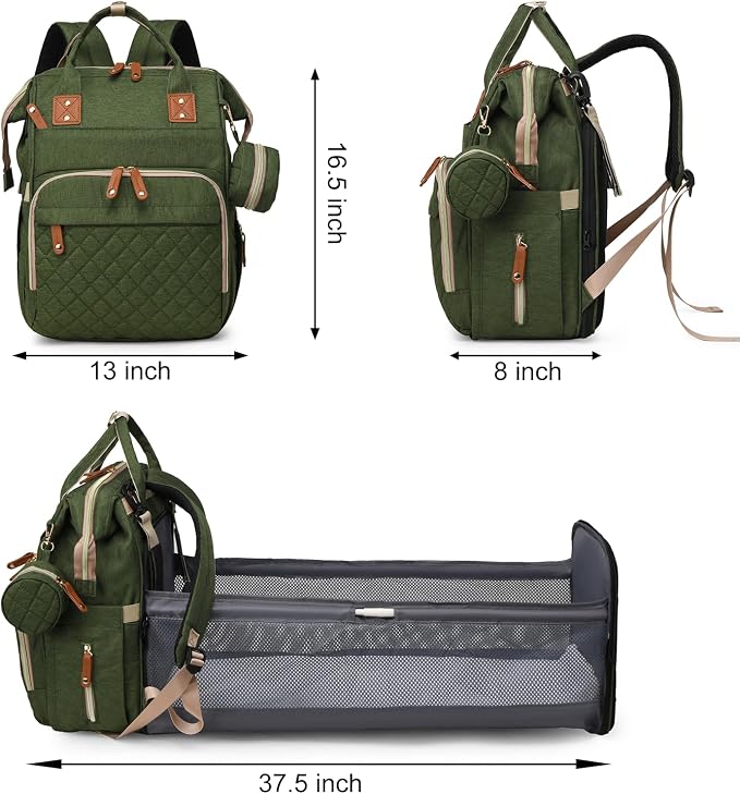 Diaper Bag with Changing Station, Waterproof 3 in 1 Baby Diaper Backpack with - Image 5