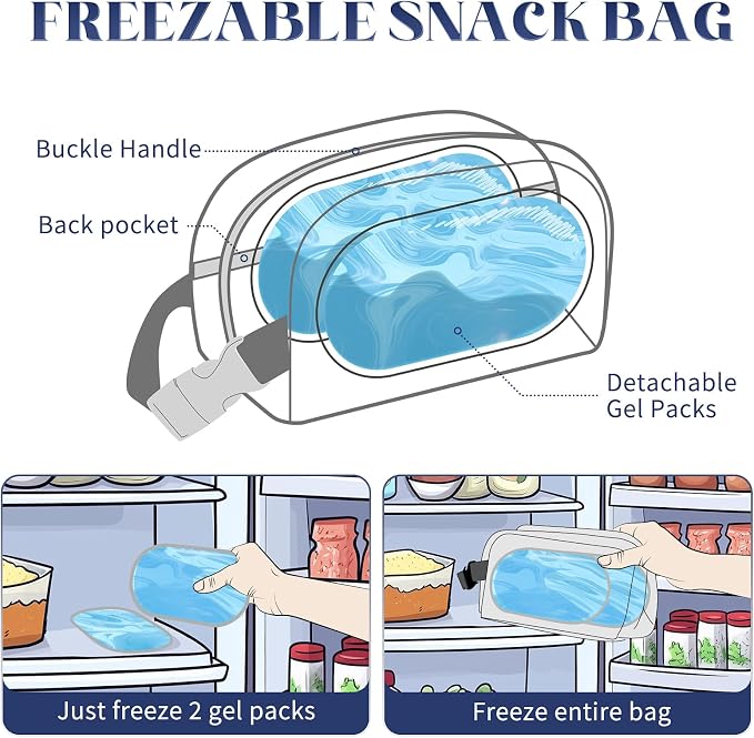 Small Cooler Bag Freezable Lunch Bag - Image 2