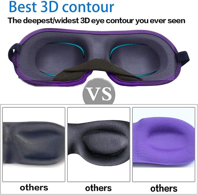 3D Eye mask for Sleeping, Machine Washable, Sleep Mask for Women, Blinder - Image 2