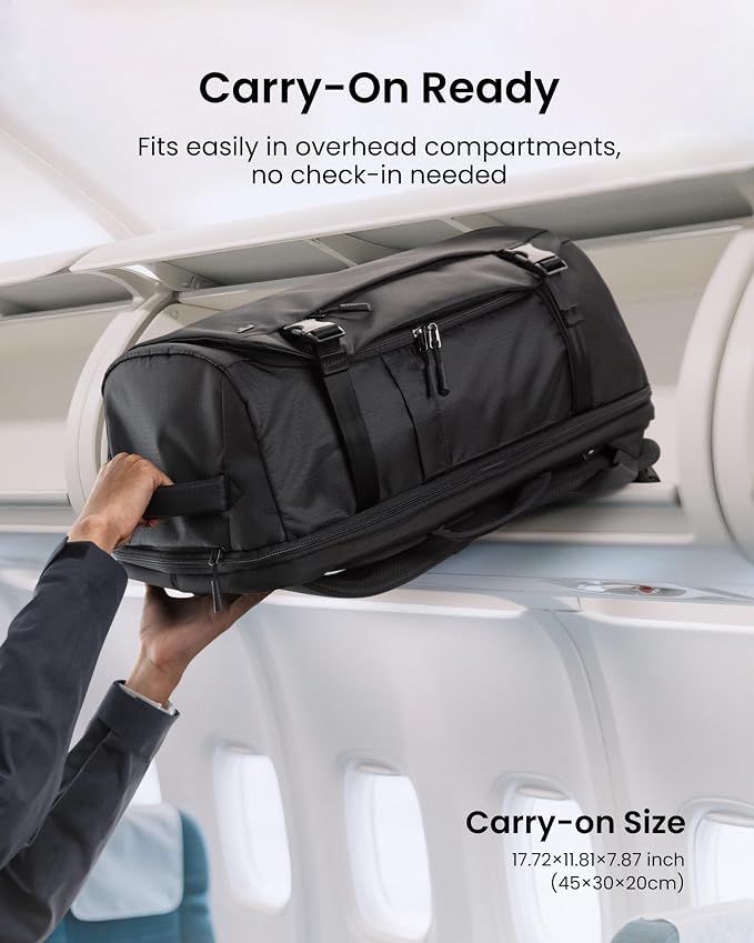 tomtoc Travel Backpack 28L, TSA Friendly Flight Approved Carry-on Luggage Hand - Image 4