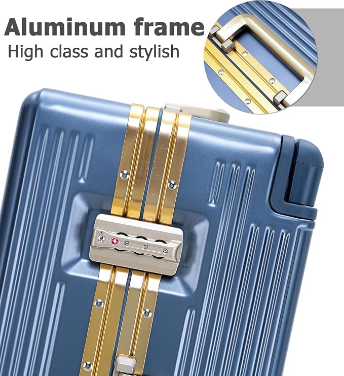 feilario 20" Aluminium Frame Hardside PC Carry on Luggage - Image 5