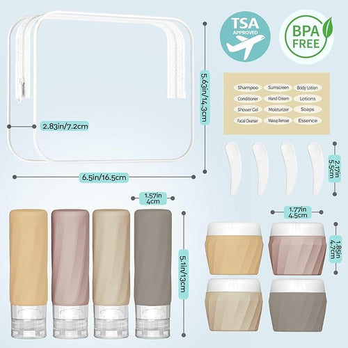 14pack Travel Bottles for Toiletries, TSA Approved Travel Size Toiletries - Image 2