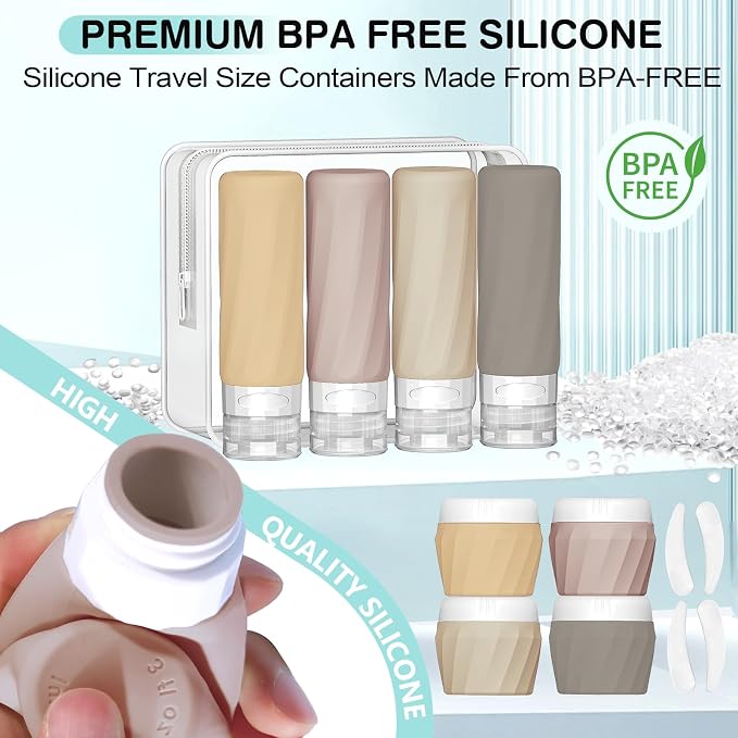 14pack Travel Bottles for Toiletries, TSA Approved Travel Size Toiletries - Image 3