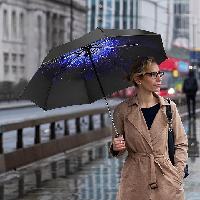 LLanxiry Compact Travel Umbrella, Mini Windproof Umbrellas - Image 7